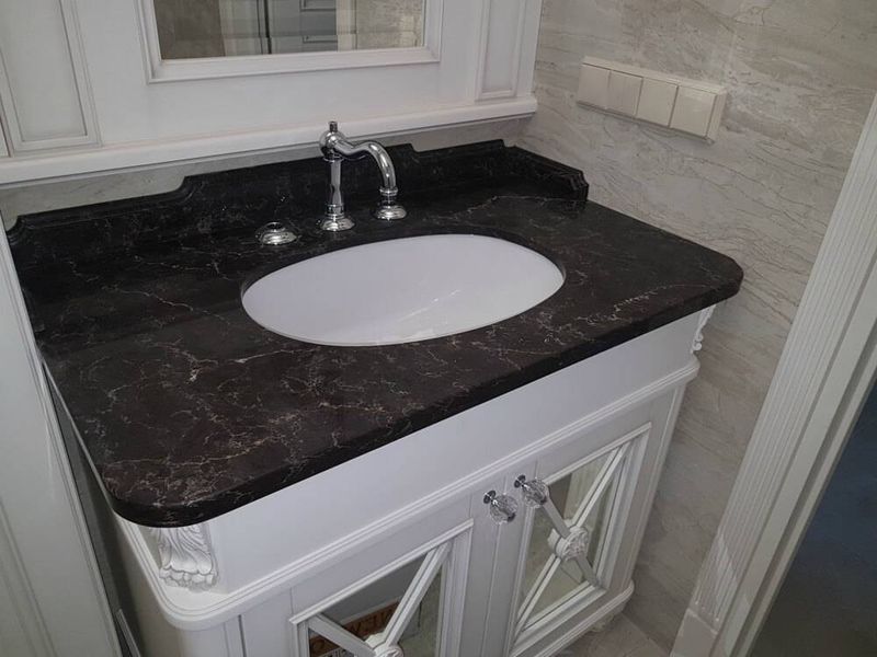 Столешница в ванную из композита кварца (CВК015)