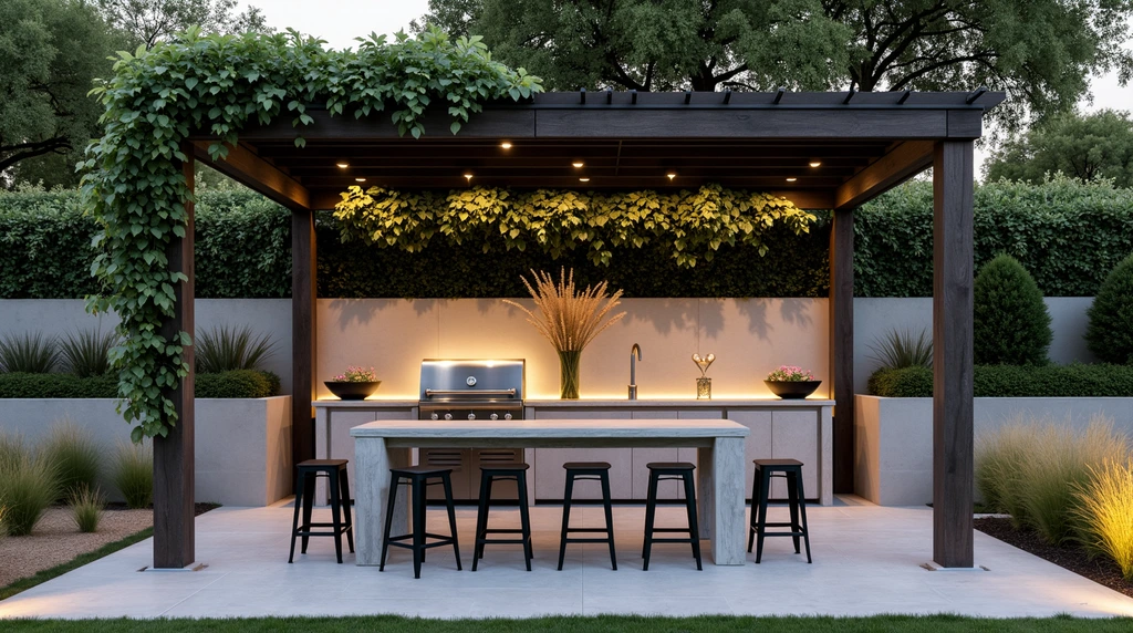 зона барбекю 3 варианты уличных кухонь