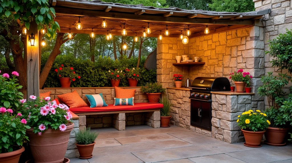 зона барбекю 5 дизайн для уличной кухни